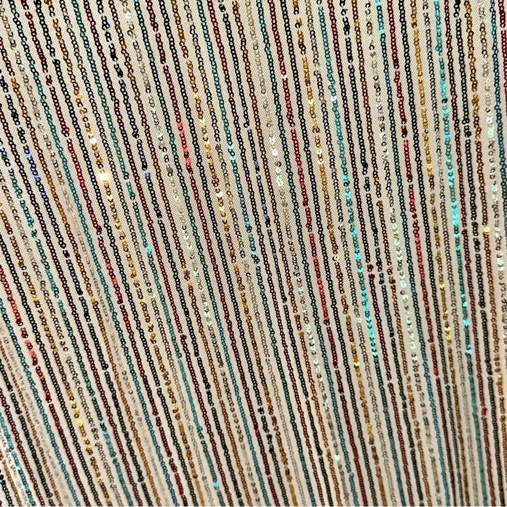 Piper & Scoot Colorful Rainbow Sequin Maxi Dress L - Picture 11 of 11